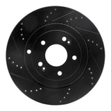 R1 Concepts 10-16 Hyundai Genesis Coupe Rear Left Drilled & Slotted Black Brake Rotor by R1 Concepts RNC-633-03031L