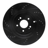 R1 Concepts 10-16 Hyundai Genesis Coupe Rear Right Drilled & Slotted Black Brake Rotor by R1 Concepts RNC-633-03031R
