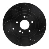 R1 Concepts 10-16 Hyundai Genesis Coupe Rear Right Drilled & Slotted Black Brake Rotor by R1 Concepts RNC-633-03031R