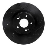 R1 Concepts 10-16 Hyundai Genesis Coupe Front Right Drilled & Slotted Black Brake Rotor by R1 Concepts RNC-633-03032R