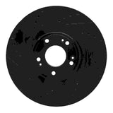 R1 Concepts 11-17 Genesis G80 Front Left Drilled & Slotted Black Brake Rotor by R1 Concepts RNC-633-03036L