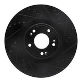 R1 Concepts 11-17 Genesis G80 Front Right Drilled & Slotted Black Brake Rotor by R1 Concepts RNC-633-03036R