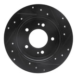 R1 Concepts 11-25 Hyundai Kona Rear Left Drilled & Slotted Black Brake Rotor by R1 Concepts RNC-633-03037L