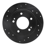 R1 Concepts 11-25 Hyundai Kona Rear Left Drilled & Slotted Black Brake Rotor by R1 Concepts RNC-633-03037L