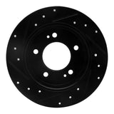 R1 Concepts 11-25 Hyundai Elantra Coupe Rear Right Drilled & Slotted Black Brake Rotor by R1 Concepts RNC-633-03037R