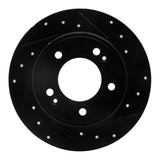 R1 Concepts 11-25 Hyundai Elantra Coupe Rear Right Drilled & Slotted Black Brake Rotor by R1 Concepts RNC-633-03037R