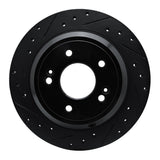 R1 Concepts 09-20 Genesis G80 Rear Left Drilled & Slotted Black Brake Rotor by R1 Concepts RNC-633-03039L