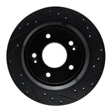 R1 Concepts 09-20 Genesis G80 Rear Right Drilled & Slotted Black Brake Rotor by R1 Concepts RNC-633-03039R