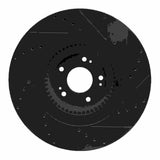 R1 Concepts 12-17 Genesis G80 Front Left Drilled & Slotted Black Brake Rotor by R1 Concepts RNC-633-03040L