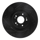 R1 Concepts 12-17 Genesis G80 Front Left Drilled & Slotted Black Brake Rotor by R1 Concepts RNC-633-03040L