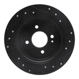 R1 Concepts 12-25 Dodge Attitude (Mexico) Rear Left Drilled & Slotted Black Brake Rotor by R1 Concepts RNC-633-03041L