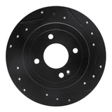 R1 Concepts 12-25 Dodge Attitude (Mexico) Rear Right Drilled & Slotted Black Brake Rotor by R1 Concepts RNC-633-03041R
