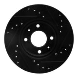 R1 Concepts 12-25 Dodge Attitude (Mexico) Front Left Drilled & Slotted Black Brake Rotor by R1 Concepts RNC-633-03042L