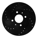 R1 Concepts 12-25 Dodge Attitude (Mexico) Front Left Drilled & Slotted Black Brake Rotor by R1 Concepts RNC-633-03042L