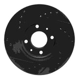 R1 Concepts 12-25 Dodge Attitude (Mexico) Front Right Drilled & Slotted Black Brake Rotor by R1 Concepts RNC-633-03042R