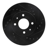 R1 Concepts 12-25 Dodge Attitude (Mexico) Front Right Drilled & Slotted Black Brake Rotor by R1 Concepts RNC-633-03042R
