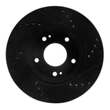R1 Concepts 01-05 Hyundai Santa Fe Front Left Drilled & Slotted Black Brake Rotor by R1 Concepts RNC-633-03043L