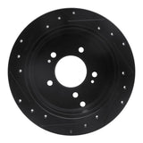 R1 Concepts 01-16 Hyundai Santa Fe Rear Right Drilled & Slotted Black Brake Rotor by R1 Concepts RNC-633-03044R