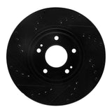R1 Concepts 01-06 Hyundai Santa Fe Front Right Drilled & Slotted Black Brake Rotor by R1 Concepts RNC-633-03045R