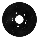 R1 Concepts 01-06 Hyundai Santa Fe Front Right Drilled & Slotted Black Brake Rotor by R1 Concepts RNC-633-03045R