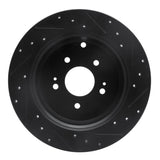 R1 Concepts 07-09 Hyundai Santa Fe Rear Left Drilled & Slotted Black Brake Rotor by R1 Concepts RNC-633-03046L