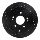 R1 Concepts 07-09 Hyundai Santa Fe Rear Left Drilled & Slotted Black Brake Rotor by R1 Concepts RNC-633-03046L