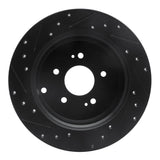 R1 Concepts 07-09 Hyundai Santa Fe Rear Right Drilled & Slotted Black Brake Rotor by R1 Concepts RNC-633-03046R