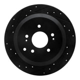 R1 Concepts 07-12 Hyundai Veracruz Rear Left Drilled & Slotted Black Brake Rotor by R1 Concepts RNC-633-03048L