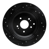 R1 Concepts 07-12 Hyundai Veracruz Rear Right Drilled & Slotted Black Brake Rotor by R1 Concepts RNC-633-03048R