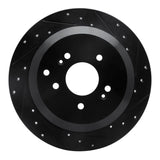 R1 Concepts 07-12 Hyundai Veracruz Rear Right Drilled & Slotted Black Brake Rotor by R1 Concepts RNC-633-03048R