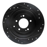 R1 Concepts 16-22 Hyundai Tucson Rear Left Drilled & Slotted Black Brake Rotor by R1 Concepts RNC-633-03052L