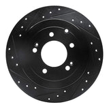 R1 Concepts 16-22 Hyundai Tucson Rear Left Drilled & Slotted Black Brake Rotor by R1 Concepts RNC-633-03052L