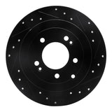 R1 Concepts 16-22 Hyundai Tucson Rear Right Drilled & Slotted Black Brake Rotor by R1 Concepts RNC-633-03052R