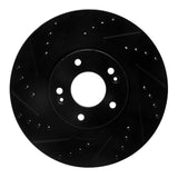 R1 Concepts 13-20 Hyundai Santa Fe Sport Front Left Drilled & Slotted Black Brake Rotor by R1 Concepts RNC-633-03053L