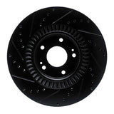R1 Concepts 13-20 Hyundai Santa Fe XL Front Right Drilled & Slotted Black Brake Rotor by R1 Concepts RNC-633-03053R
