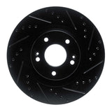 R1 Concepts 13-20 Hyundai Santa Fe XL Front Right Drilled & Slotted Black Brake Rotor by R1 Concepts RNC-633-03053R
