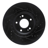 R1 Concepts 15-25 Hyundai Kona EV Front Left Drilled & Slotted Black Brake Rotor by R1 Concepts RNC-633-03054L