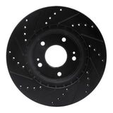 R1 Concepts 15-25 Hyundai Kona Front Right Drilled & Slotted Black Brake Rotor by R1 Concepts RNC-633-03054R