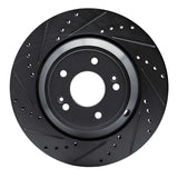R1 Concepts 18-23 Genesis G80 Rear Left Drilled & Slotted Black Brake Rotor by R1 Concepts RNC-633-03056L