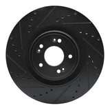 R1 Concepts 18-20 Genesis G80 Front Left Drilled & Slotted Black Brake Rotor by R1 Concepts RNC-633-03057L