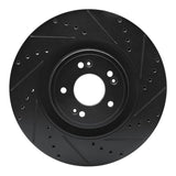 R1 Concepts 18-20 Genesis G80 Front Right Drilled & Slotted Black Brake Rotor by R1 Concepts RNC-633-03057R