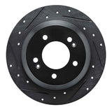 R1 Concepts 14-23 Hyundai Kona Rear Left Drilled & Slotted Black Brake Rotor by R1 Concepts RNC-633-03059L