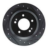 R1 Concepts 14-23 Hyundai Kona Rear Right Drilled & Slotted Black Brake Rotor by R1 Concepts RNC-633-03059R