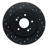 R1 Concepts -25 Hyundai Palisade Rear Left Drilled & Slotted Black Brake Rotor by R1 Concepts RNC-633-03060L