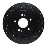 R1 Concepts -25 Hyundai Santa Fe Rear Right Drilled & Slotted Black Brake Rotor by R1 Concepts RNC-633-03060R
