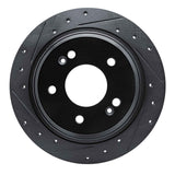 R1 Concepts 18-25 Hyundai Kona Rear Left Drilled & Slotted Black Brake Rotor by R1 Concepts RNC-633-03063L