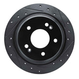R1 Concepts 18-25 Hyundai Kona Rear Right Drilled & Slotted Black Brake Rotor by R1 Concepts RNC-633-03063R
