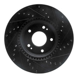 R1 Concepts 20-25 Hyundai Kona Front Left Drilled & Slotted Black Brake Rotor