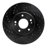 R1 Concepts 20-25 Hyundai Kona Front Left Drilled & Slotted Black Brake Rotor