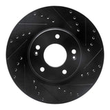 R1 Concepts 20-25 Hyundai Kona Front Right Drilled & Slotted Black Brake Rotor